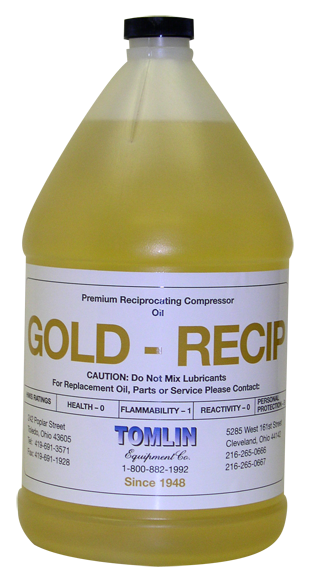 Tomlin Gold Recip Oil - Gallon Tomlin Gold Recip Oil - Gallon